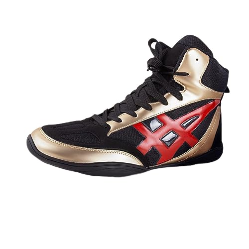 Zapatos de Boxeo,Zapatillas de Lucha,Botas de Boxeo,Zapatos de Entrenamiento,Unisex,Duraderos,Transpirables,Confort,Zapatillas de Cordones,para Combate,Wrestling,Fitness,Marciales,Sanda