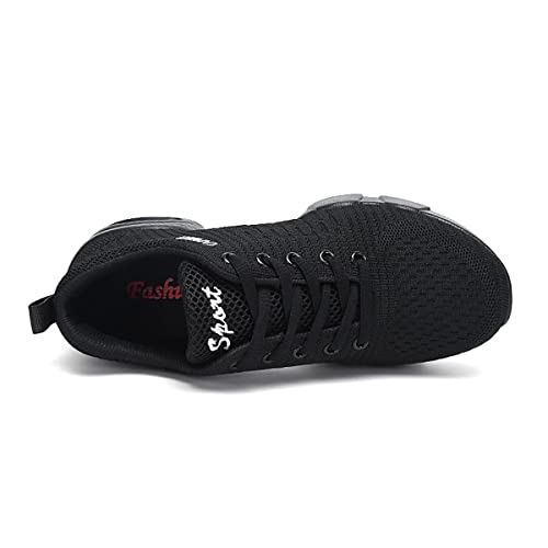 Zapatos de jazz de las mujeres con cordones Zapatos de baile de malla transpirable amortiguador de aire señora Split Sole Plataforma Zapatillas de danza, color, talla 37 EU