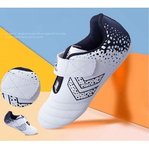 Zapatos De Taekwondo Unisex, Calzado Deportivo Para Karate Y Boxeo, Zapatillas Ligeras De Rayas Negras Para Kung Fu Y Tai Chi, Calzado Deportivo Para Entrenamiento Diario Y Gi(Size:45 EU,Color:Blanco)