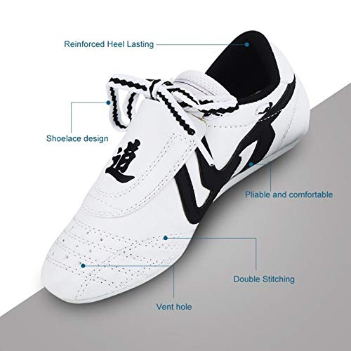 Zapatos de Taekwondo, Zapatos Ligeros y Transpirables de Artes Marciales para niños, Adolescentes, Taekwondo, Deporte, Boxeo, Kung fu Taichi(36)