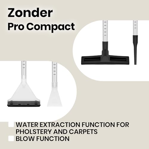 Zeegma ZONDER Pro Compact Aspirador en Seco y Húmedo, Aspirador Industrial Compacto 1000W, Contenedor 6 L, Ventosa Limpieza Tapicerías y Alfombras, Función Soplado, Aspiradora Industrial
