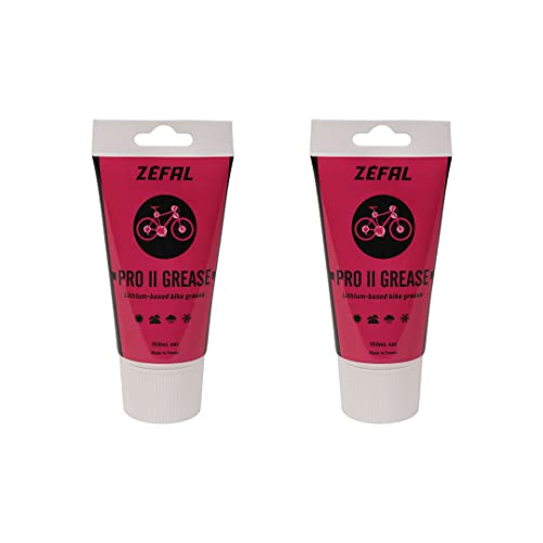 ZEFAL Pack Pro II Grease – Dos tubos de 150 ml de grasa bicicleta – Grasa cadena para bicicleta ideal rendimiento, – Grasa Rodamiento, Pedalier, y varilla de sillín – 2 x 150 ml tubo de grasa