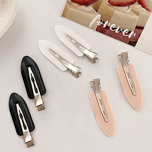 ZEVONDA Pinzas para el Cabello sin Pliegues - Pinzas para el Pelo sin Doblar Herramienta de Clips de Peinado para Mujeres Niñas, Negro*4 + Blanco*3 + Rosa*3
