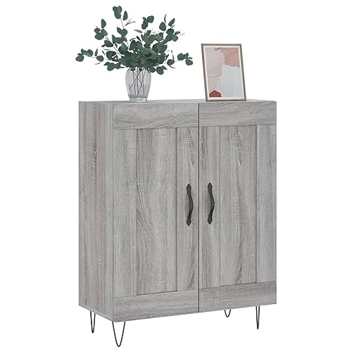 ZEYUAN Aparador de Madera de ingeniería Gris Sonoma 69,5x34x90 cm, Aparadores para Salon, Aparador Entrada Recibidor, Aparador Cocina, Vitrinas para Salon, Muebles Auxiliares 830194