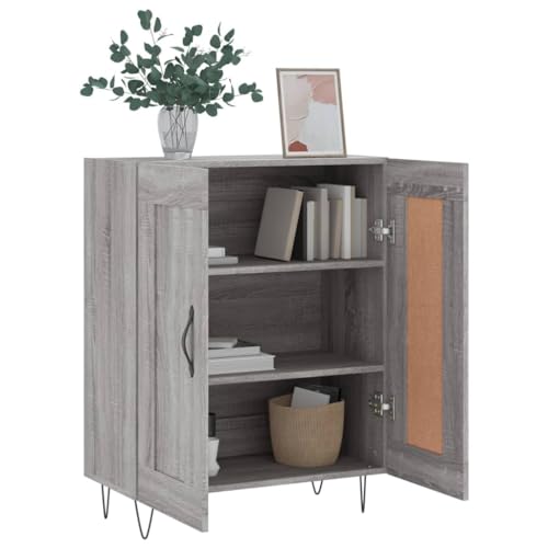 ZEYUAN Aparador de Madera de ingeniería Gris Sonoma 69,5x34x90 cm, Aparadores para Salon, Aparador Entrada Recibidor, Aparador Cocina, Vitrinas para Salon, Muebles Auxiliares 830194