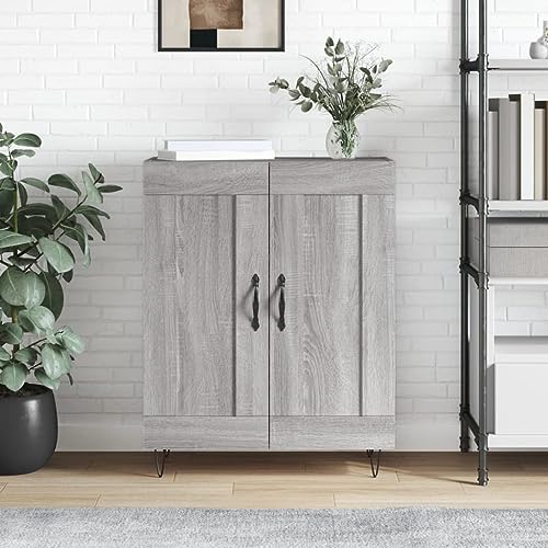 ZEYUAN Aparador de Madera de ingeniería Gris Sonoma 69,5x34x90 cm, Aparadores para Salon, Aparador Entrada Recibidor, Aparador Cocina, Vitrinas para Salon, Muebles Auxiliares 830194