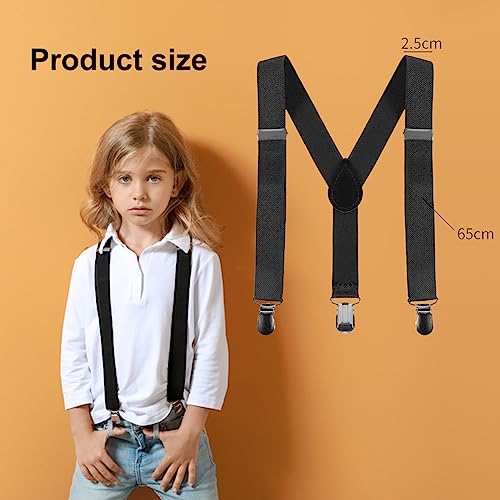ZLXFT Tirantes Pajaritas Set para Niños, Tirantes Ajustables para Niños,Tirantes Ajustables en Forma de Y con Pajaritas,Niños Tirantes Conjuntos de Pajarita,Pajaritas Unisex niños