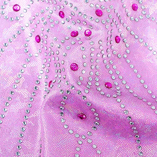 ZNYUNE Niña Maillots de Gimnasia sin Manga Espumoso 254 Morado 10A