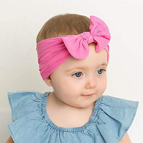 ZOCONE 8 Piezas Diademas Bebé Niña Cinta Pelo Bebe Elástico Lazo Diademas Suave Turbante Bebé Niña Hairband Multicolores Headband Nylon Diademas para Bebé Recien Nacidos Niñas