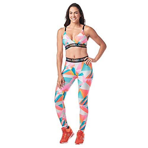 Zumba Bralette Mujer Fitness Workout Sujetador Deportivo Activo Sports Bra, Dance in Multicolor, XXL Women's